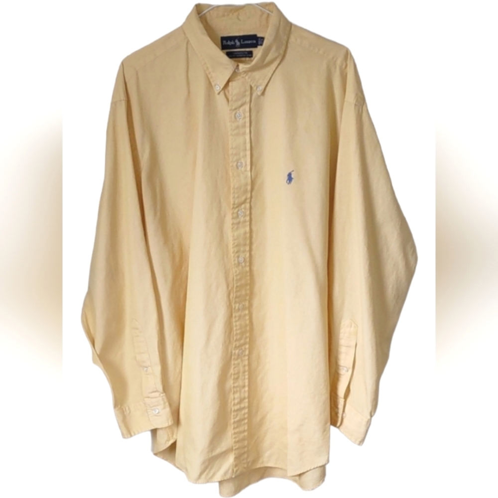 Ralph Lauren Mens Long Sleeve Button Down Dress Shirt